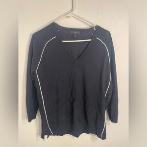 J. Crew Navy V-Neck Sweater, size small